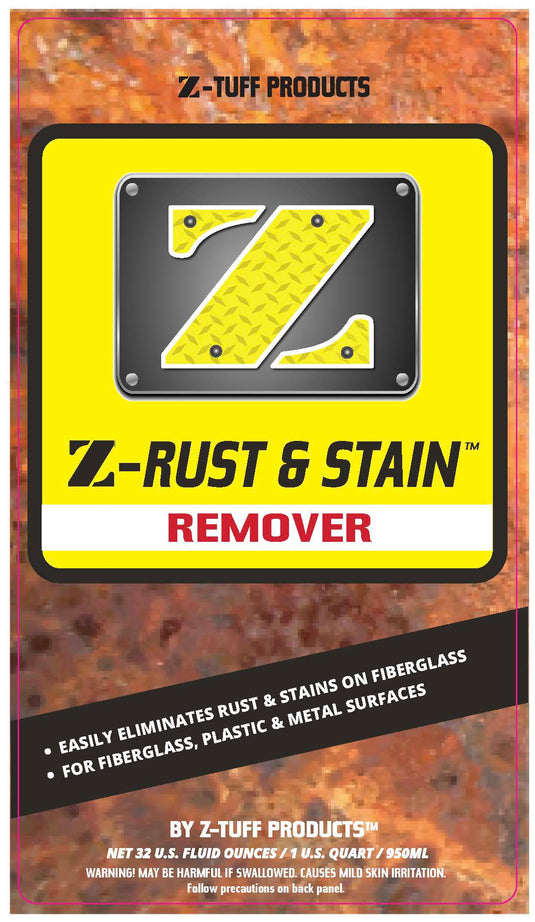 Z-Rust & Stain Remover Quick Hull Cleaner Gel- 32 Ounces Squirt Top Bottle